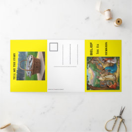 CARTÃO COM DOBRA TRIPLA STORY DE BÍBLIA DE ATIVIDADES