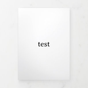 Cartão Com Dobra Tripla teste