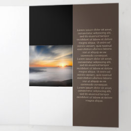 Cartão Com Dobra Tripla Tom Castanho Fresco Estilado Ao Largo Do Código Qr