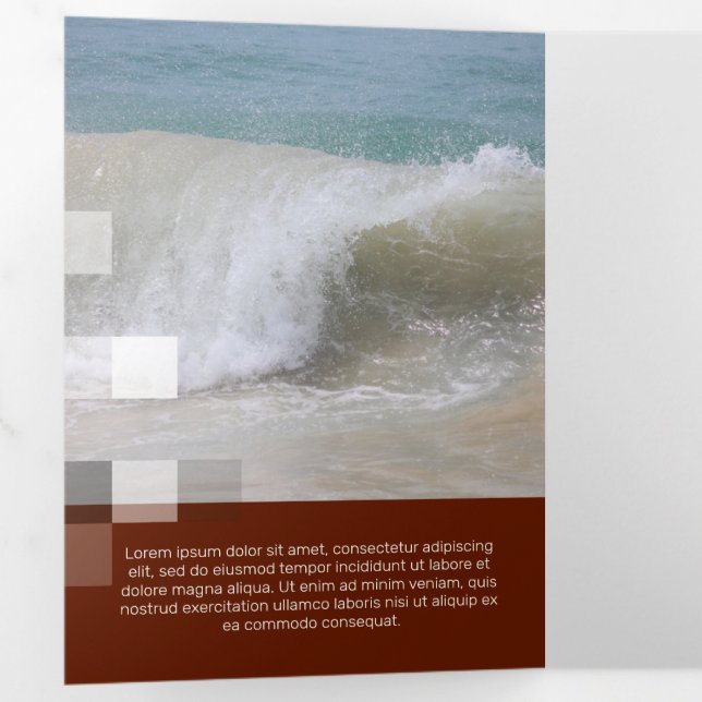 Cartão Com Dobra Tripla Transparência Contemporânea de Bordéus Finos (Dentro primeiro)