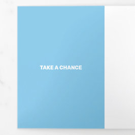 Cartão Com Dobra Tripla Transparência Moderna Azul-Claro Fresco