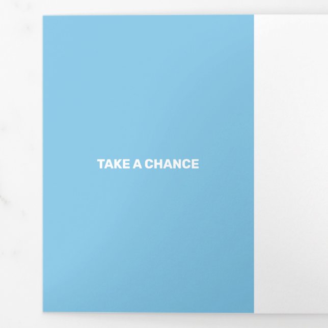 Cartão Com Dobra Tripla Transparência Moderna Azul-Claro Fresco (Aba)