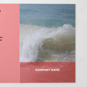 Cartão Com Dobra Tripla Transparência Moderna Vermelha&Rosa Nova