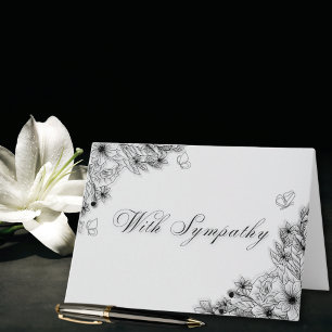 Cartão Com Ênfase Floral Mínima De Simpatia