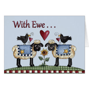 Cartão Com Ewe. . .