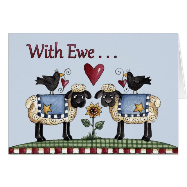 Cartão Com Ewe. . . (Frente Horizontal)