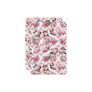 Cartão com Filigrana Floral Rosa