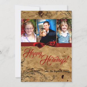 cartão com fotos antigo da Sack de Natal 5x7