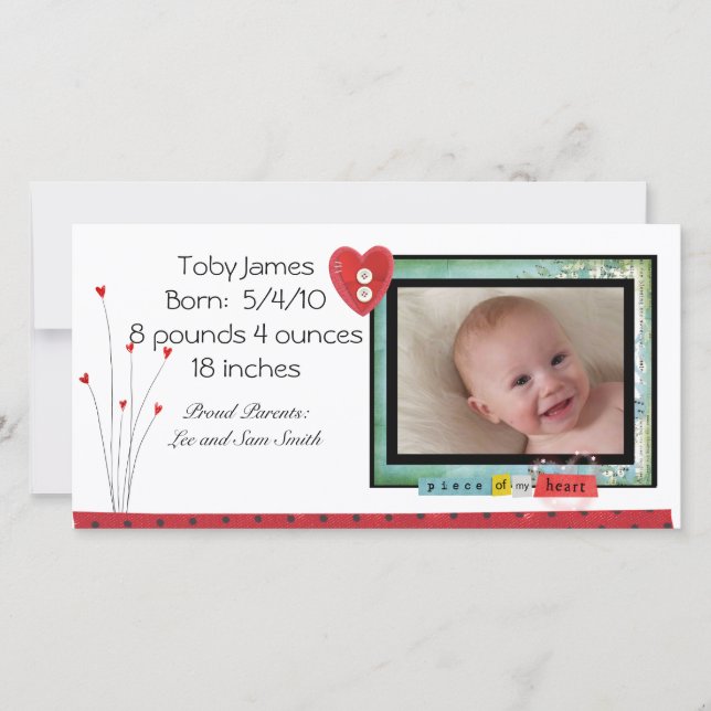 Cartão com fotos bebê (Frente)