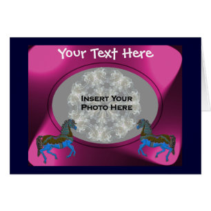 Cartão com fotos Carrossel Colorido