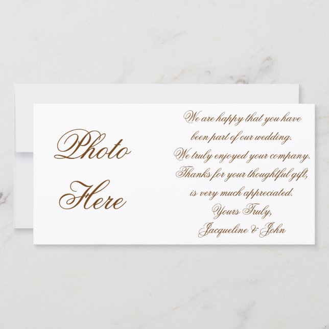 Cartão com fotos ~ Casamento Obrigado Imagem Brida (Frente)