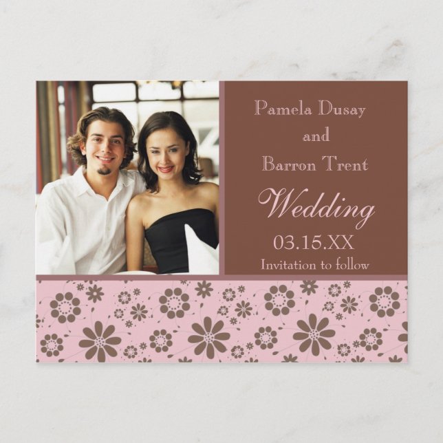 Cartão com fotos Casamento Salve A Modelo de Data (Frente)