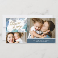 Cartão com fotos Cerulean Holiday