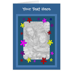 Cartão com fotos Colorida Daisy Flowers