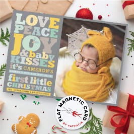 Cartão com fotos Colorido De Paz Joy E Bebê Kisses