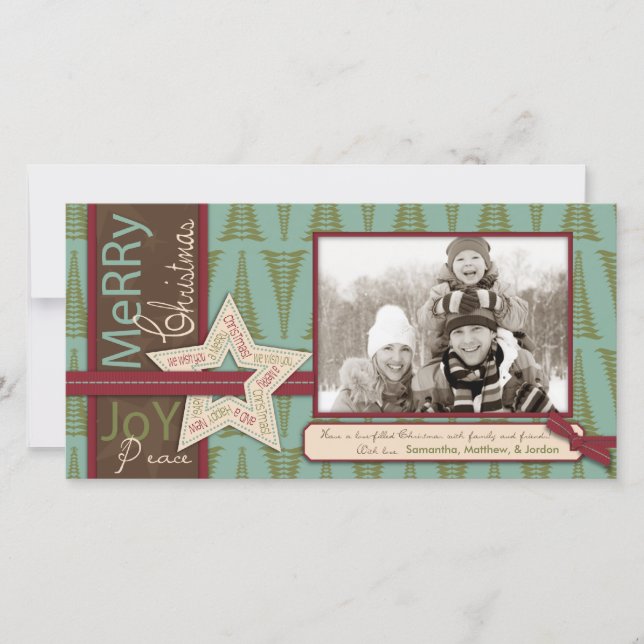 Cartão com fotos da Estrela de Natal (Frente)