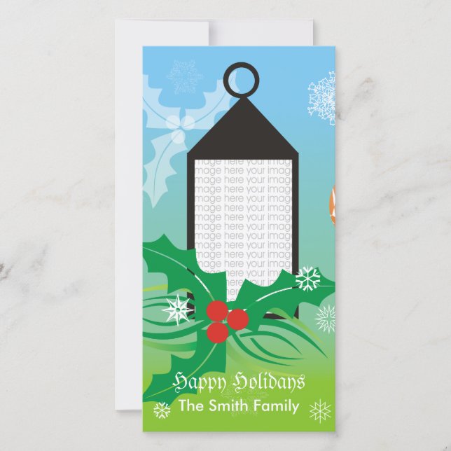 Cartão com fotos da luz de Natal (Frente)