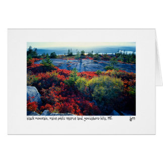 Cartão com fotos da montanha negra