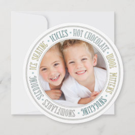 Cartão com fotos da Ronda de Natal Feliz