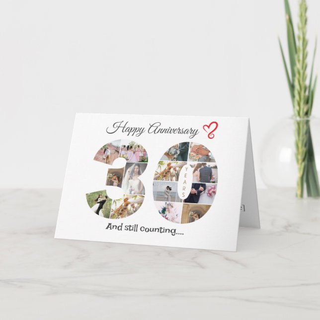 Cartão com fotos de 3 anos de casamento (Frente)