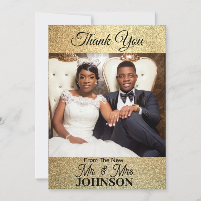 Cartão com fotos De Agradecimento (Frente)