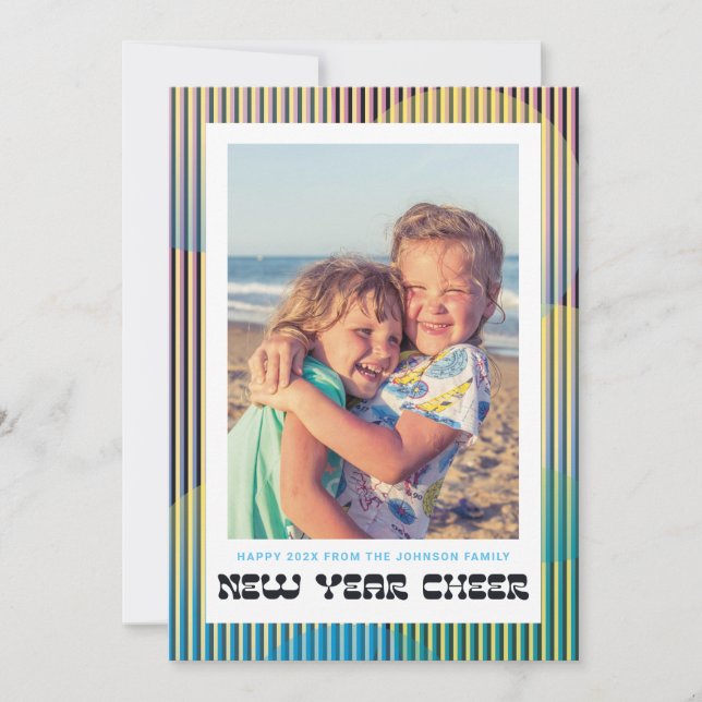 Cartão com fotos de animação de ano novo (Frente)