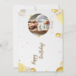Cartão com fotos de aniversário personalizado Dour