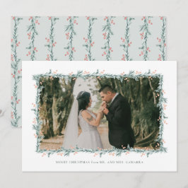 Cartão com fotos de Anúncio de Casamento de Natal
