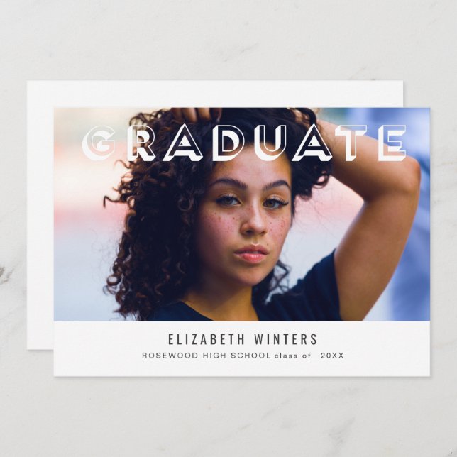 cartão com fotos de Anúncio de Formando 2019 - Let (Frente/Verso)