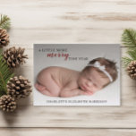 Cartão com fotos de Anúncio de Nascimento de Natal<br><div class="desc">Anuncie a chegada do seu doce novo bebê com estes anúncios de natalidade do cartão de natal. Personalize com 1 foto na frente e 3 fotos na parte de trás. Inclua todos os detalhes de nascimento do seu bebê na parte de trás do cartão para um cartão de feriado verdadeiramente...</div>