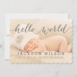 Cartão com fotos de Anúncio de Nascimento do Bebê