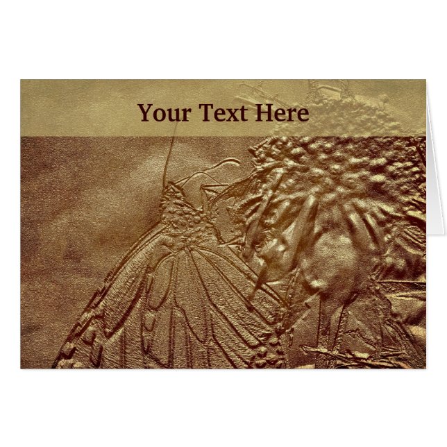 Cartão com fotos de Arte Natural da Borboleta Mona (Frente Horizontal)