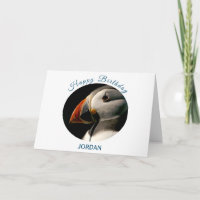 Cartão com fotos de Aves do Atlântico Puffin