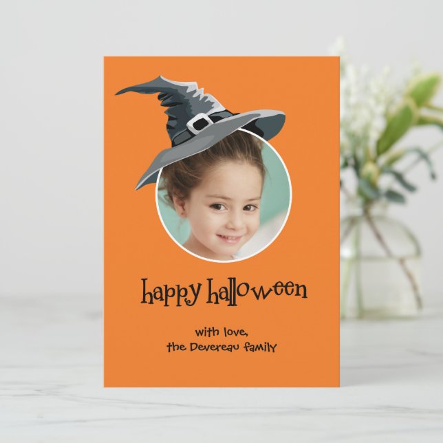 Halloween: Bruxas Bonitas Olhando Sobre O Cartão Branco Foto
