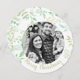 Cartão com fotos de Cartões de natal de Natal Verd