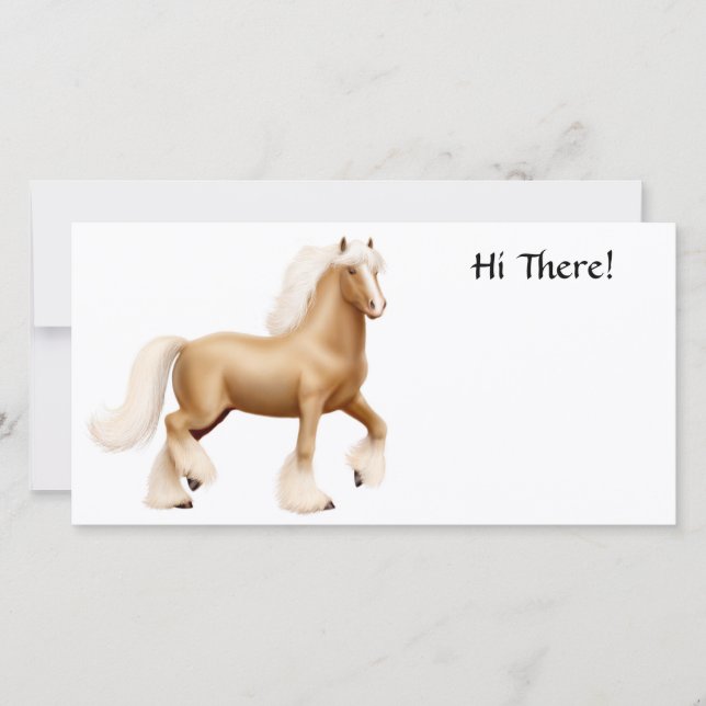 Cartão com fotos de Cavalo de Antepe Cigano (Frente)