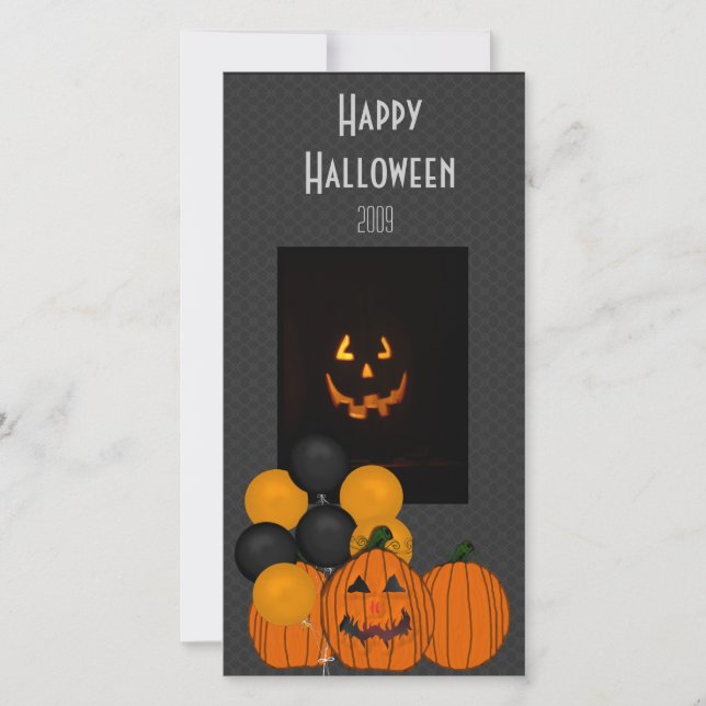 Cartão com fotos de Celebração do Halloween (Frente)