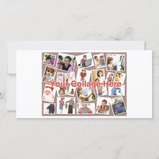 Cartão com fotos de colagem