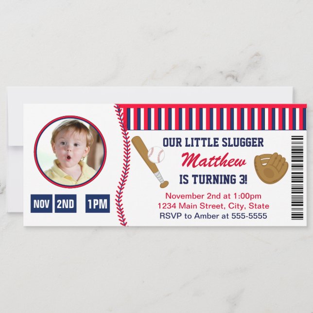 Cartão com fotos de Convite de Aniversário para Tí (Frente)