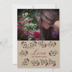 Cartão com fotos de coração de Dia de os namorados