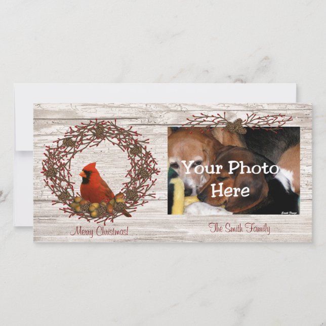 Cartão com fotos de coroa cardinal (Frente)