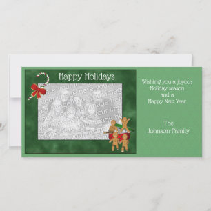 Cartão com fotos de cozinheiros de pão de Natal