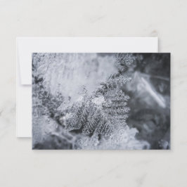 Cartão com fotos de cristal de gelo