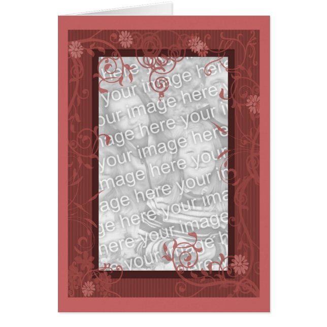 Cartão com fotos De Design De Flores E Rodozes (Frente)