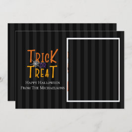 Cartão com fotos de Dia das Bruxas Moderno