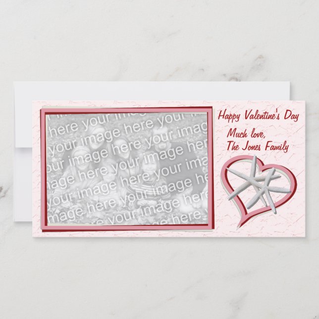 Cartão com fotos de Dia de os namorados (Frente)