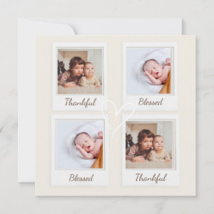 Cartão com fotos de Estilo Polaroide - Graças e Ab