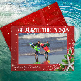 Cartão com fotos de Estrelas de Natal do Starfish