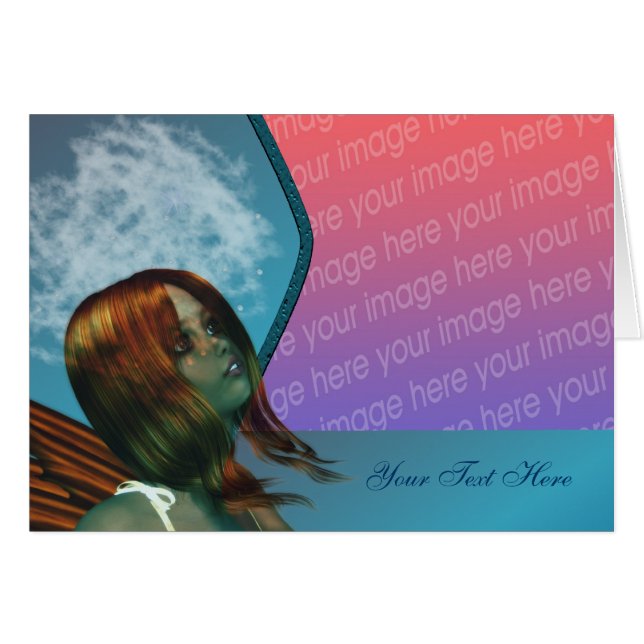 Cartão com fotos de Fantasia bonito (Frente Horizontal)