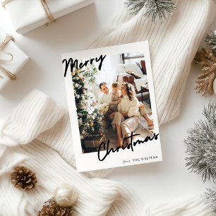 Cartão com fotos de Feliz Natal Personalizável Mod
